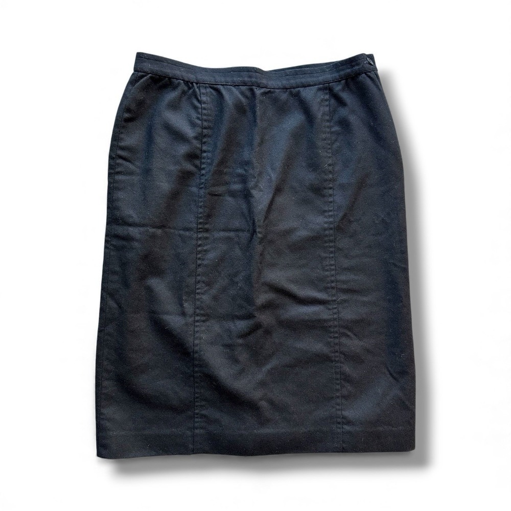 VTG Pendleton Women's 100% Virgin Wool Pencil Skirt Black 80s Classic 8 M Career